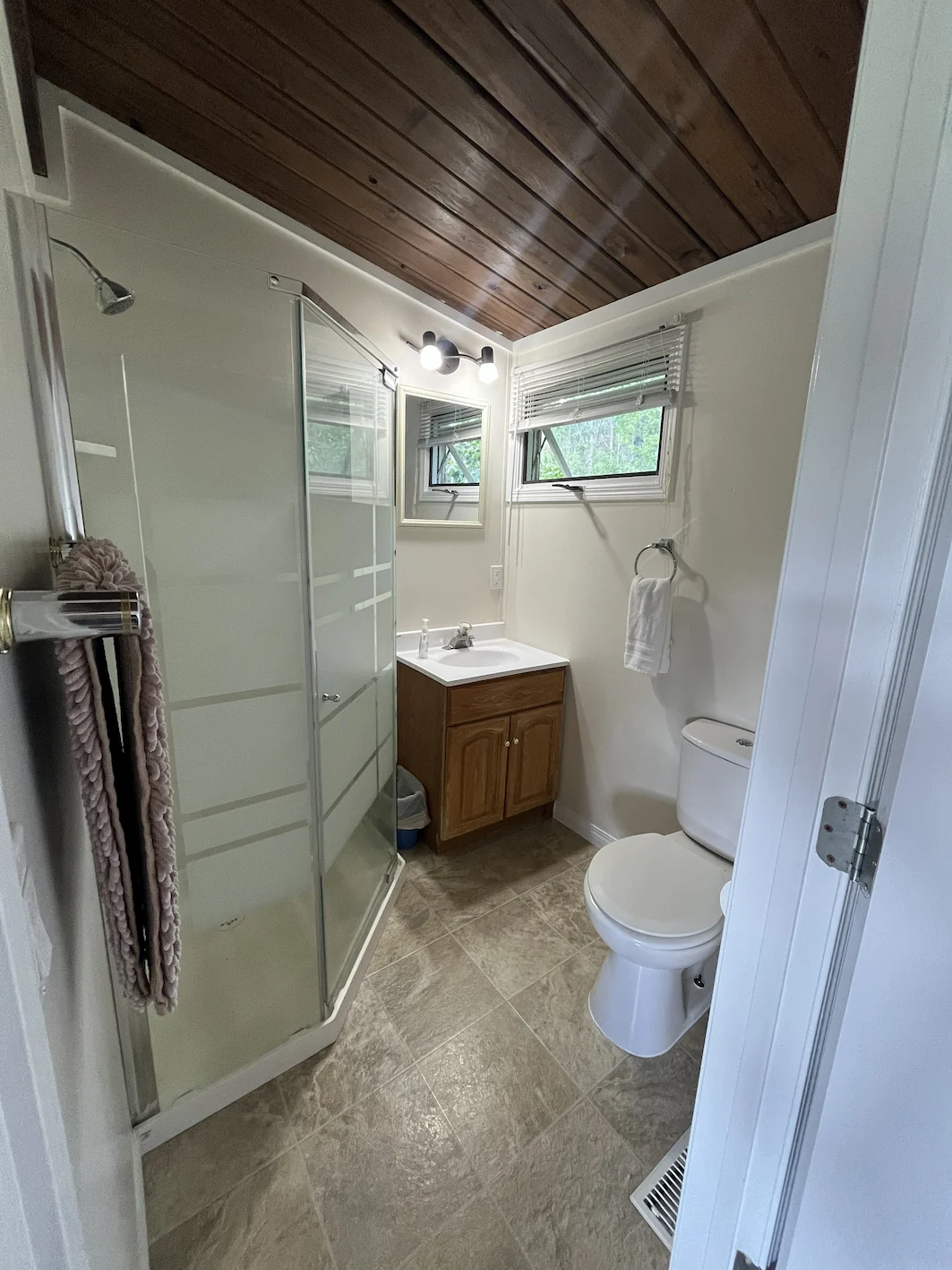 Louie Lake Cabin Bathroom