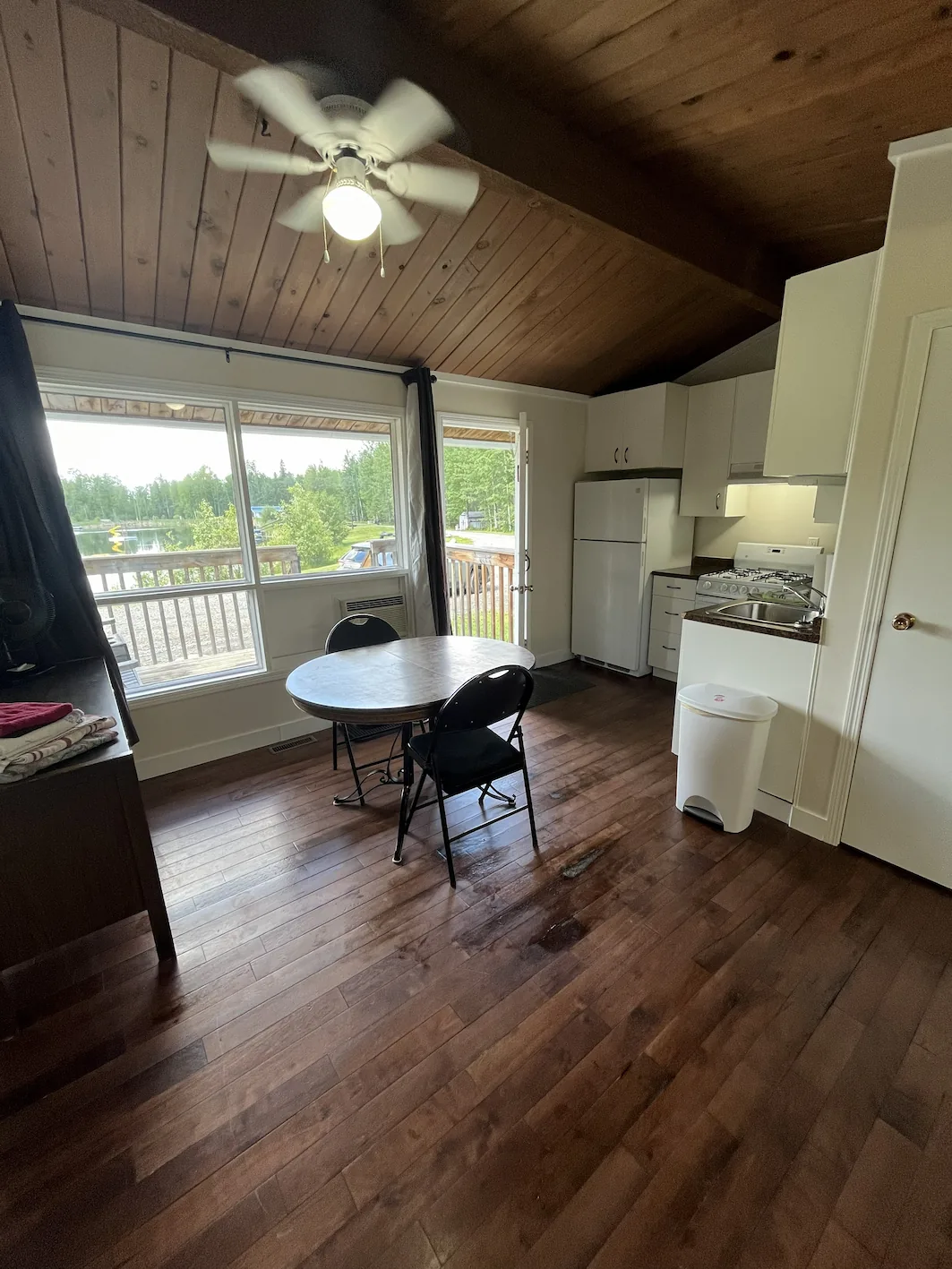 Louie Lake Cabin Kitchen/Living Room